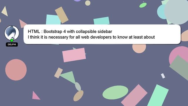 HTML : Bootstrap 4 with collapsible sidebar смотреть онлайн