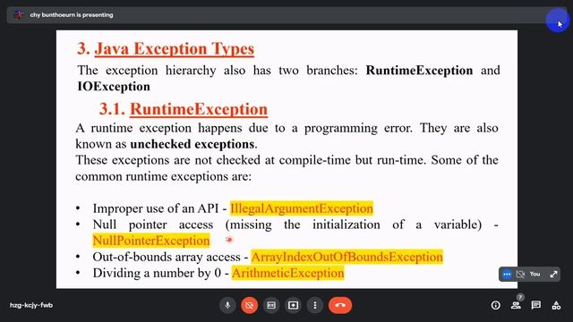 មេរៀនទី៨៖ Java Exception Handling (2021 06 14 )p1 смотреть онлайн
