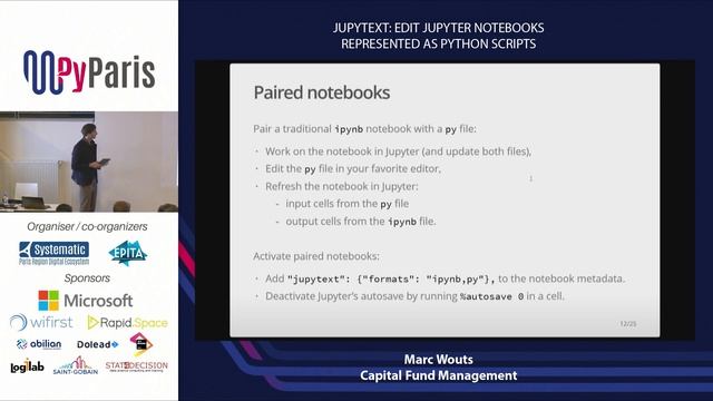 PyParis 2018 - Jupytext: Edit Jupyter notebooks represented as Python scripts смотреть онлайн