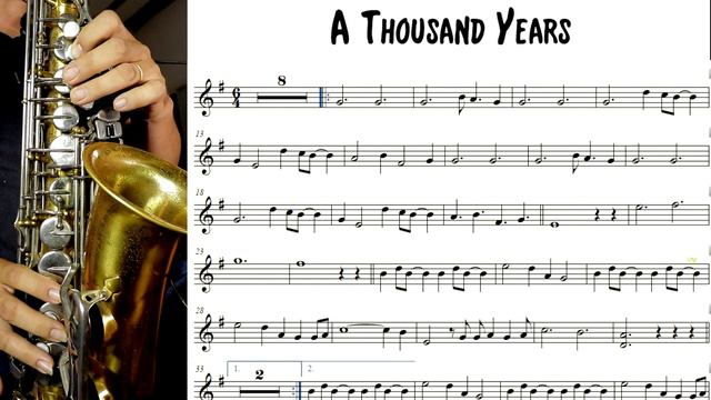 A Thousand Years - Partitura - Sax Alto - Sheet Music Sax/Christina Perri смотреть онлайн