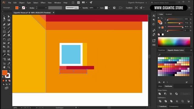 Draw a House - EASY - Digital Illustration in Adobe Illustrator смотреть онлайн