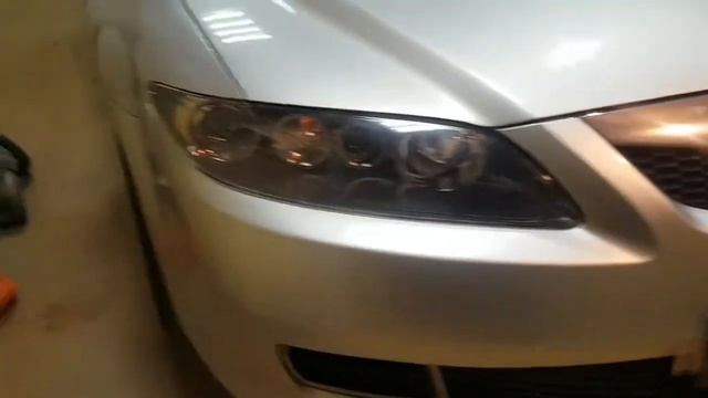 Mazda 6. Замена линз на биксеноновые линзы Hella 3R Premium. Ретрофит. смотреть онлайн