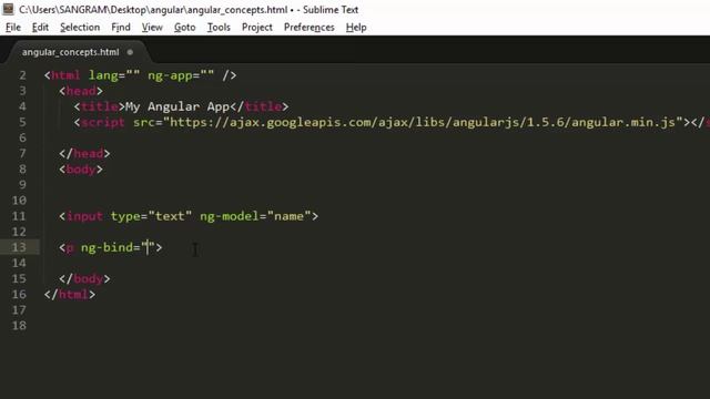 AngularJS ng-model, ng-bind & Express Tutorial for Beginners смотреть онлайн