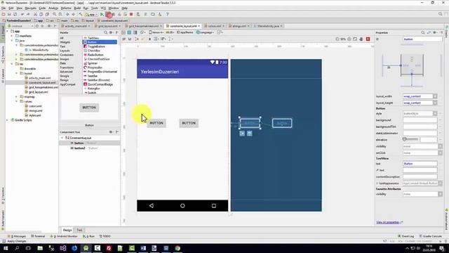 Android Studio Constraint Layout Kullanımı -1 смотреть онлайн