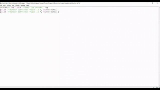 Python Program to convert Decimal to Binary, Hexadecimal, Octal смотреть онлайн