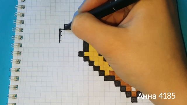 Как Рисовать Золотого Ворона по Клеточкам Brawl stars pixel art смотреть онлайн