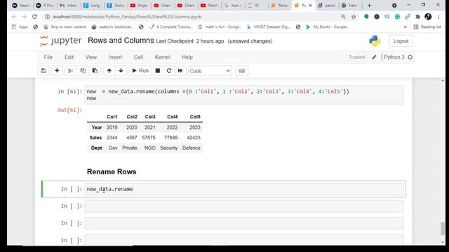 How To Rename Rows and Columns in Pandas Data Frame смотреть онлайн