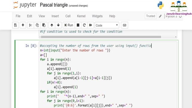 Pascal's Triangle in python смотреть онлайн