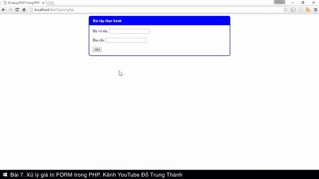 PHP: Bài 7. Xử lý giá trị Form trong PHP смотреть онлайн