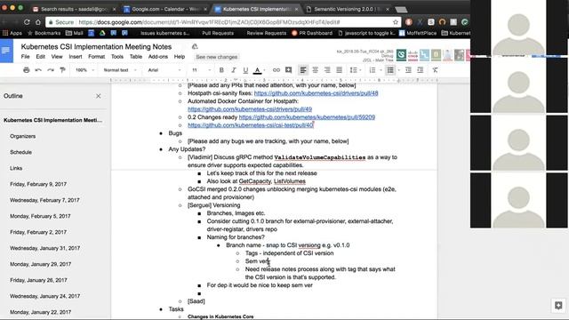 Kubernetes SIG Storage - CSI Implementation Workgroup 20180209 смотреть онлайн