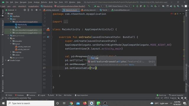 How to create Progress Dialogue in kotlin | Android смотреть онлайн