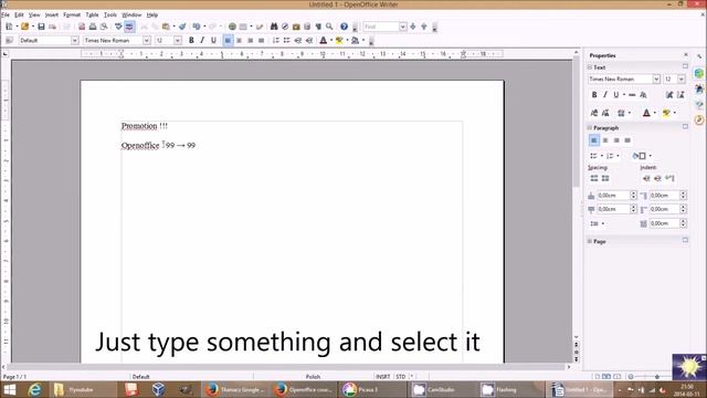 How to strikethrough text in Openoffice ? смотреть онлайн