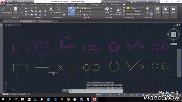 Objectsnap tool .... autocad 2016 смотреть онлайн