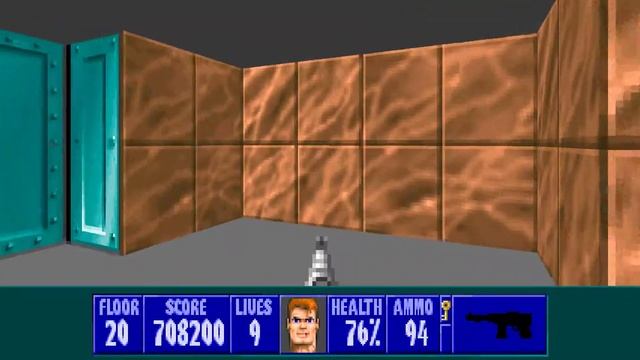 Wolfenstein 3D Spear of Destiny ECWolf - Level 20 - All Secrets - 1080p 60fps смотреть онлайн