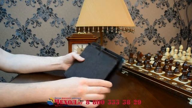 Чехол с мульти-подставкой для Samsung Galaxy Note 10.1 2014 SM-P6000/P6050/LTE P607 из кожи черный смотреть онлайн