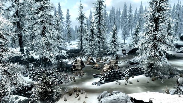 🌲❄️✨2 Hour Skyrim Snowy Forest Relaxation: Pure Wind Sounds for Ultimate Tranquility смотреть онлайн