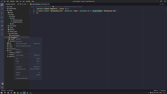 CREATING ITEMS AND BLOCK WITH KUBEJS 1.16.5[PT-BR]