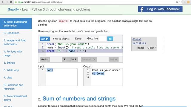 How to learn Python on Snakify interactive course смотреть онлайн