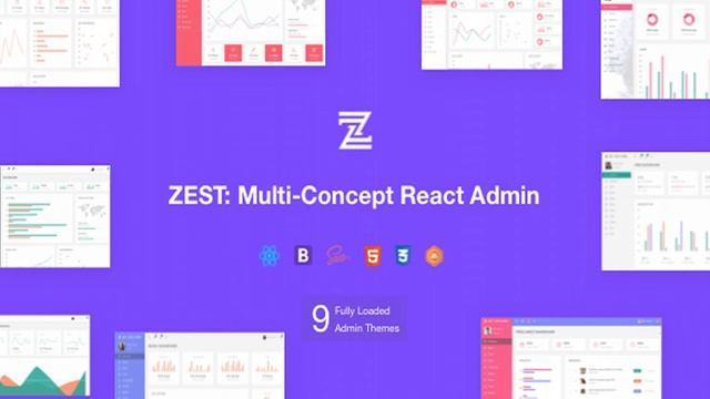 Zest: Multi-Concept React Admin Template | Themeforest Website Templates and Themes смотреть онлайн