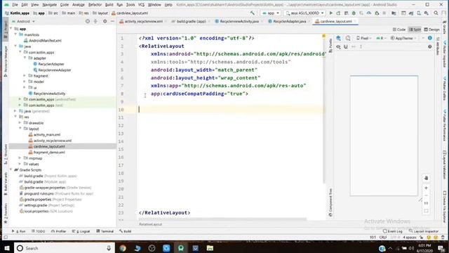 Simple Recyclerview with Cardview in Android Studio 4.0 смотреть онлайн