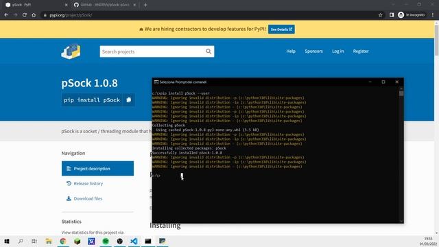 pSock - How to Install Correctly and Import Module - | Socket, Threading | - Python DEV смотреть онлайн
