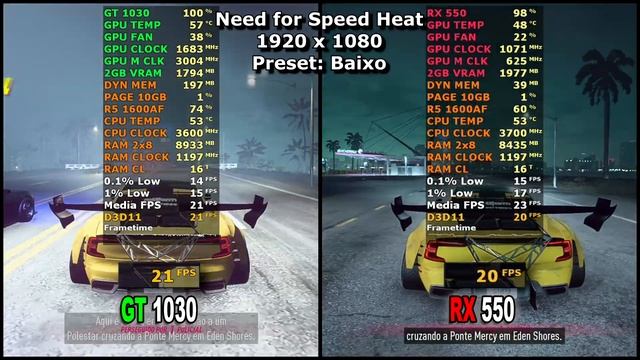 GT 1030 VS RX 550 de 64 Bits - 18 GAMES TESTADOS смотреть онлайн