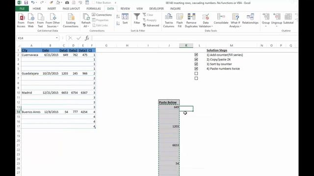 00148 Insert Rows, Cascade Numbers смотреть онлайн