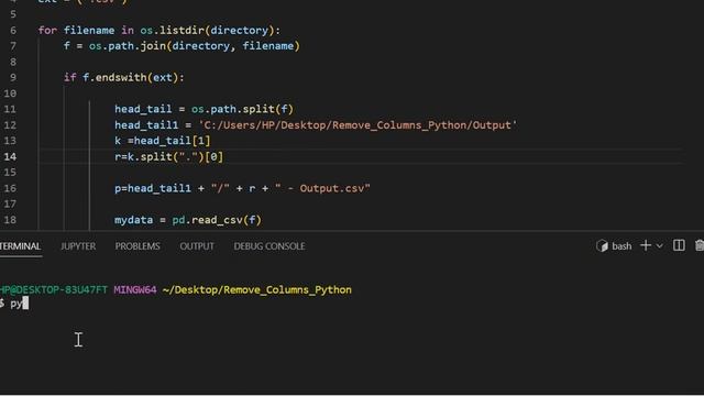 Remove/Keep Specified Columns from Multiple CSV Files using Python (Using Pandas) | Fasten Power Q смотреть онлайн
