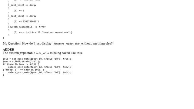 Wordpress: How do I just display the part of the array that I want to? смотреть онлайн