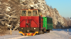 АУЖД. Тепловоз ТУ7-2388 с туристическим поездом "Императорский маршрут" Синячиха - Алапаевск-2