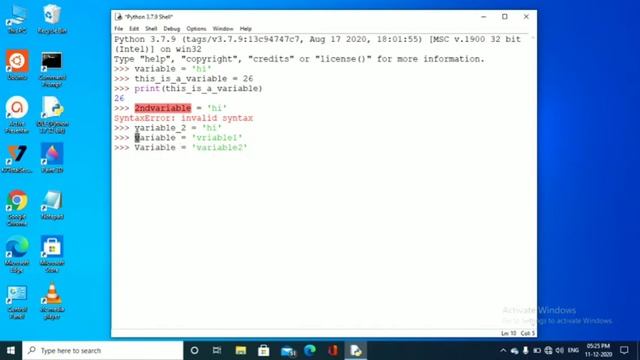 Variables, naming rules for variables and assignment statement - Python tutorial in tamil. смотреть онлайн