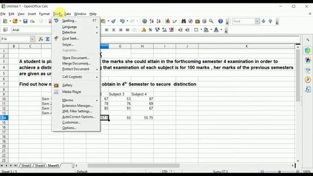 Goal Seek In Open Office Calc Cbse It 402 #openoffice