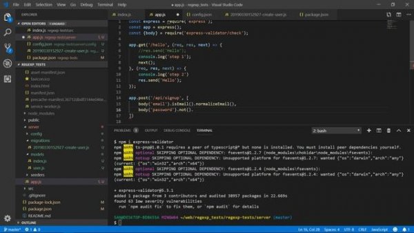 Web-приложение на JavaScript, React, Express и MySQL
