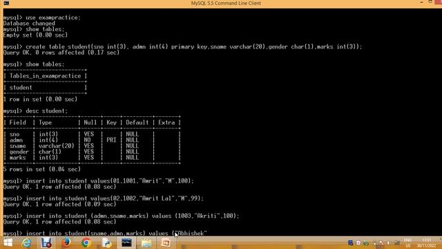 DML COMMANDS IN MySQL смотреть онлайн