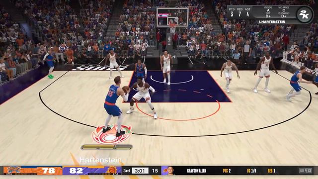 Knicks v Suns NBA 2K24 MyNBA franchise Realistic Game Sliders смотреть онлайн