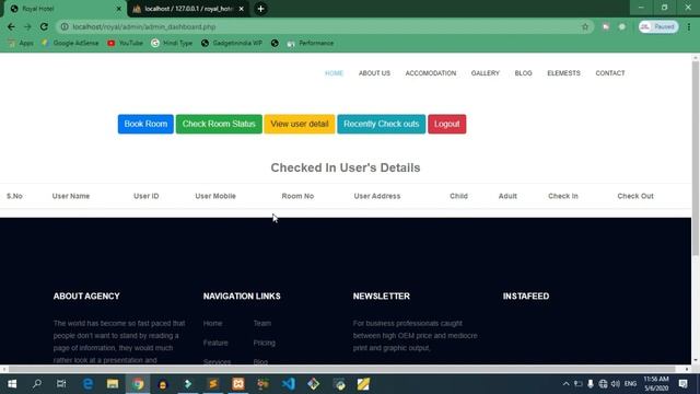 Hotel Management System Project In PHP and MYSQL in Hindi (Part-04) смотреть онлайн