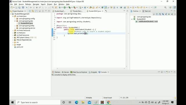 Spring JDBC With DAO Design pattern Part 1 смотреть онлайн