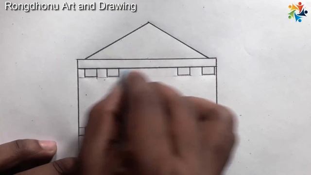 How t o Draw Bank | Easy Scenery Drawing | Pencil Art смотреть онлайн