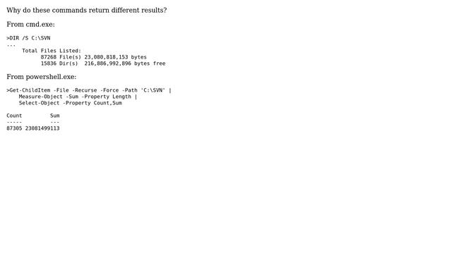 Difference between DIR /S and Get-ChildItem -Recurse смотреть онлайн