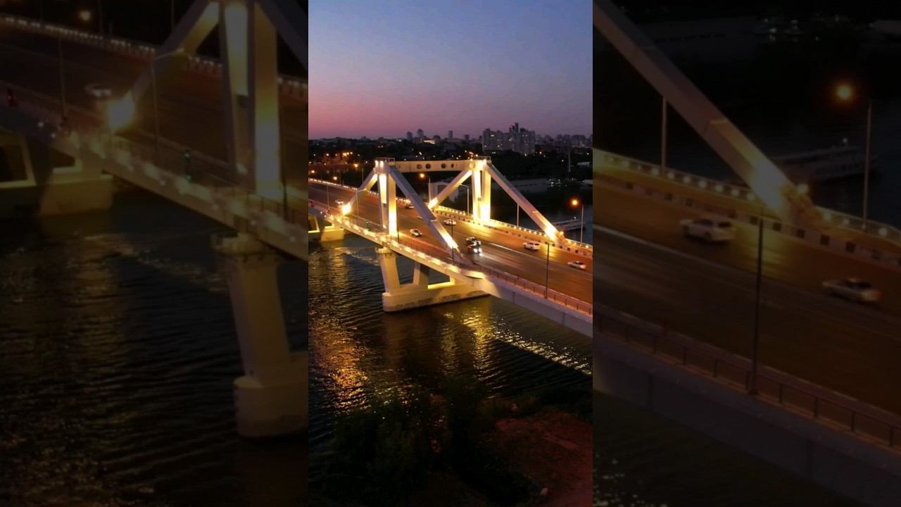 Фрунзенский мост. Самара #самарскаяобласть #волга #travel #самара #night смотреть онлайн