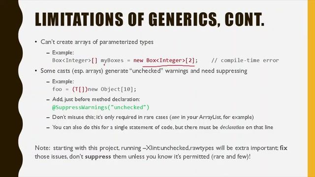 Java2-03h - Generics - Erasure and Limitations смотреть онлайн