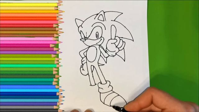 Bolalar uchun Sonic chizish/Рисуем соника для детей/Drawing sonic for children смотреть онлайн