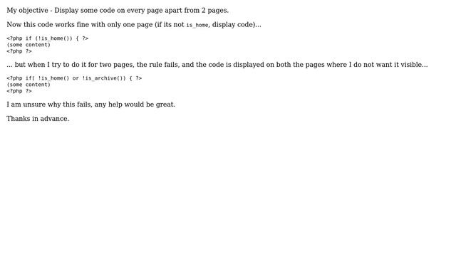 Wordpress: Problem with not displaying content on selected pages смотреть онлайн