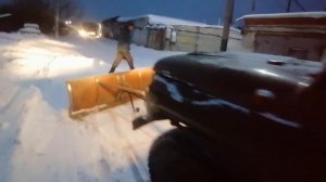 из уаза в трактор. лопата на уаз своими руками.