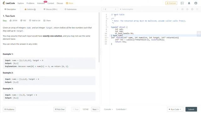 LeetCode 1. Two Sum [pure C] смотреть онлайн