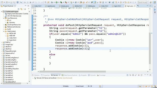 Java Servlet Cookie смотреть онлайн