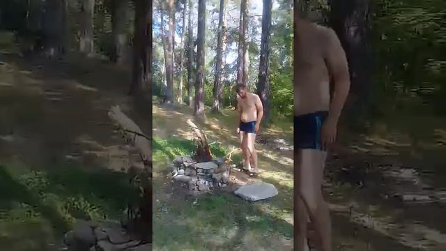 Привет от Макса Костанаю. Обустройство бани в палатке на берегу Тургояк смотреть онлайн