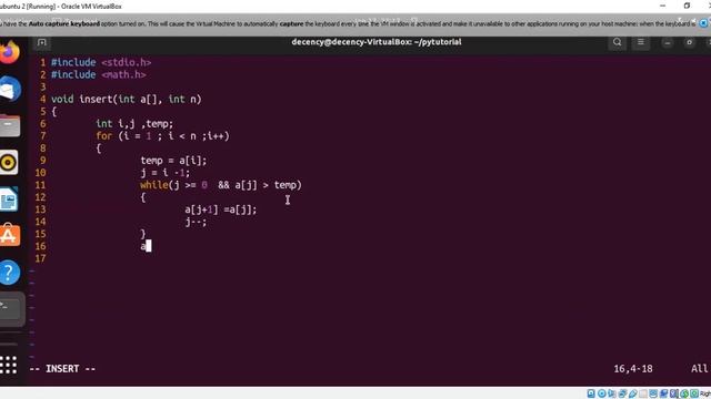 Sorting algorithm (Insertion sort) explained in C - program and Python смотреть онлайн