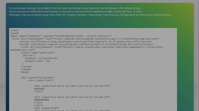 Where to place bootstrap row class смотреть онлайн