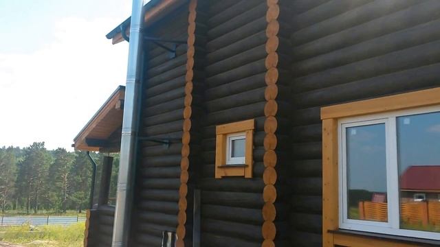 Чистовая отделка дом из оцилиндрованного бревна Золотая Горка Сибирское поместье смотреть онлайн